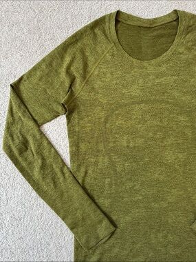 lululemon Swiftly Tech Long Sleeve Shirt Olive/Moss Green Sz8